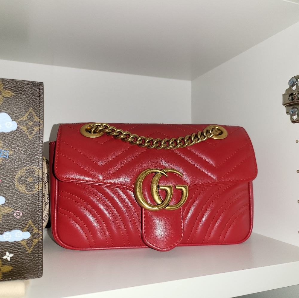 *SOLD*GG Marmont matelassé mini bag